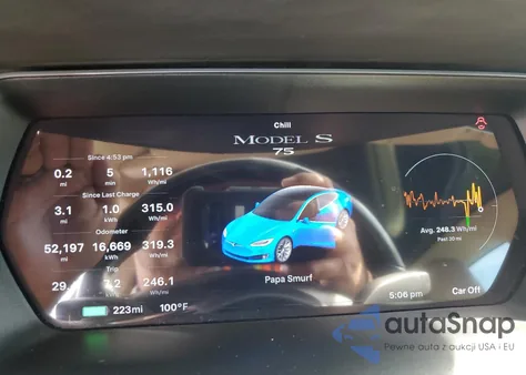 2017 Tesla Model S z USA, uszkodzony, nr VIN 5YJSA1E16HF203050